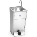 Chiuveta mobila cu actionare la picior, 450x450x850mm