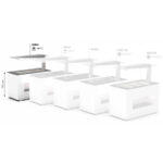 Bufet bain marie dreapta, 3 cuve GN1/1