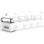 Bufet servire bain marie, 3 cuve GN1/1