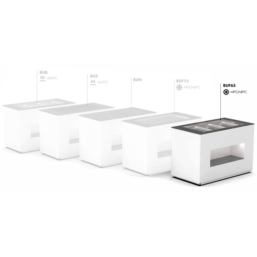 SSBUF6549 Bufet frigorific, 3 cuve GN1/1 - imagine 1