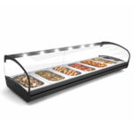 Vitrina calda SHARK cu iluminare LED, 6xGN1/3