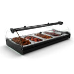 Vitrina calda orizontala autoservire tip Bain-Marie, 4 cuve GN1/3
