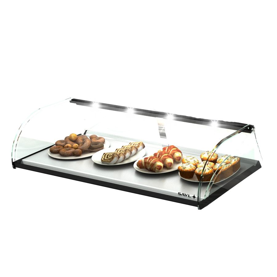 SSE4L49 Vitrina neutra cu iluminare LED, 840x380x170mm - imagine 1