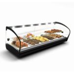 Vitrina calda SHARK cu polita, 840x395x340mm