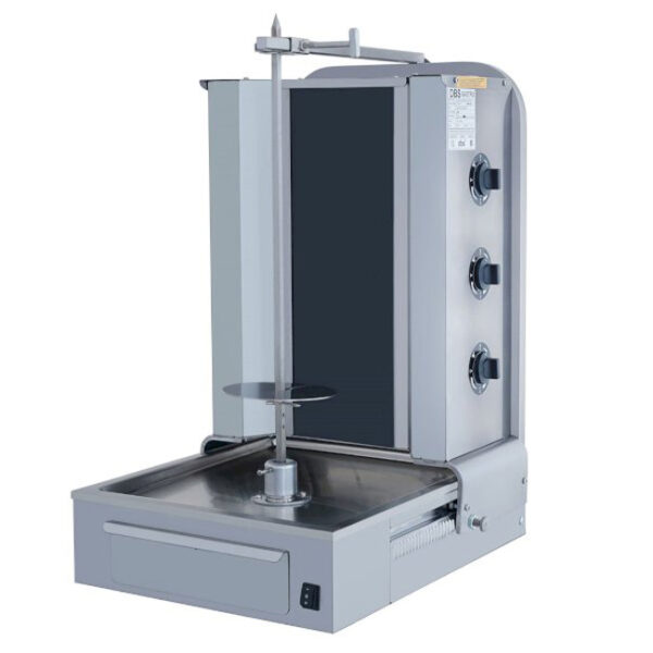 Aparat de kebab/shaorma electric cu 3 arzatoare si motor jos