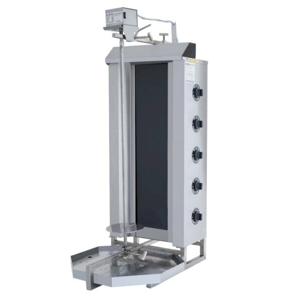 Aparat de kebab/shaorma electric cu 5 arzatoare si motor sus