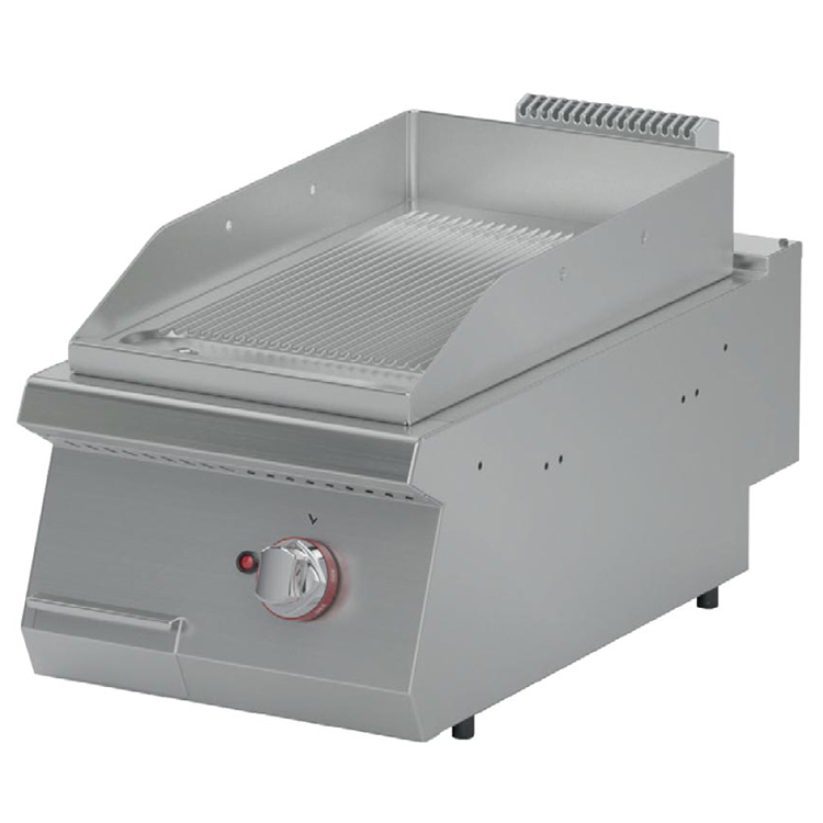 TVEPI7010R58 Fry top electric cu suprafata striata, 400x730x280mm - imagine 1