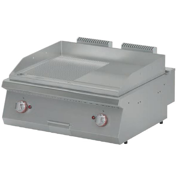 Fry top electric cu suprafata striata, 800x730x280mm