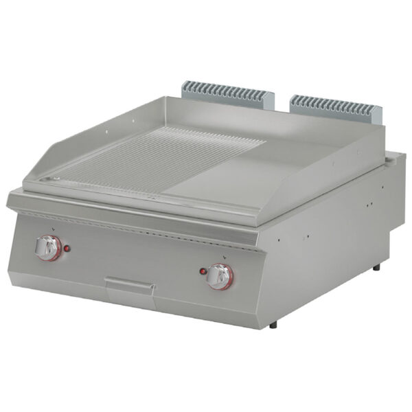 Fry top electric cu suprafata neteda/striata, 800x900x280mm