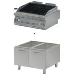 Grill cu roca vulcanica si dulap, 800x900mm