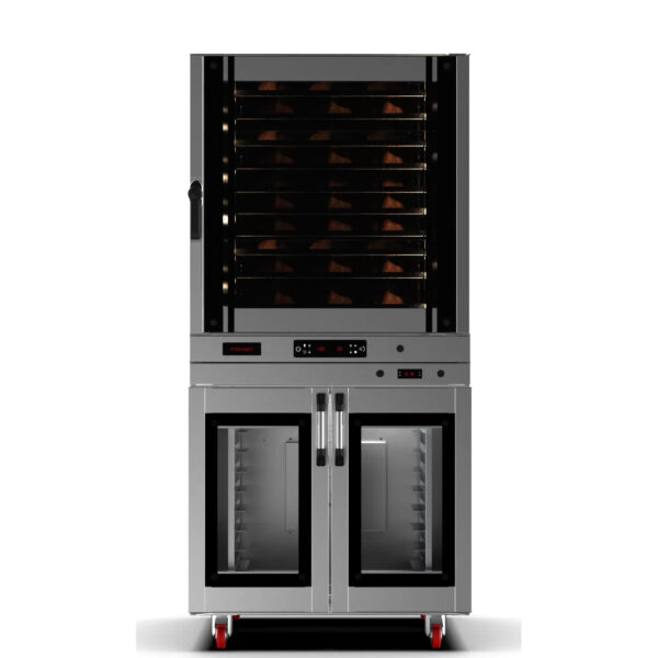 Cuptor electric digital cu convectie, Trilye 12 tavi, 600×400, cu umidificare si dospitor