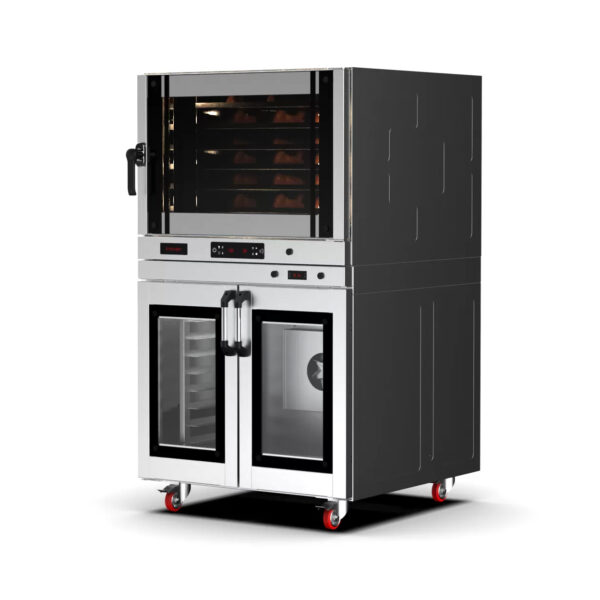 Cuptor electric digital cu convectie, Trilye 6 tavi, 600×400, cu umidificare si dospitor