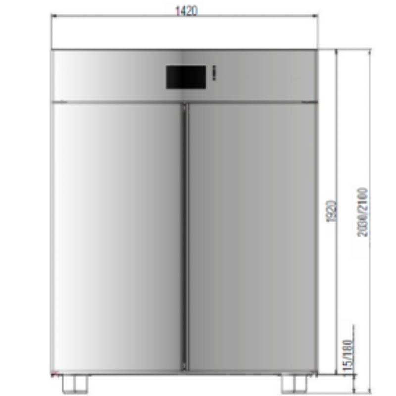 TIAM3L05T02A01P01X0152_2 Dulap frigorific medical din inox 1310 litri - imagine 2
