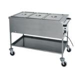 Carucior bain-marie pentru 3 GN 1/1