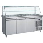 Saladeta cu 3 usi si vitrina, 1850 x 700 mm