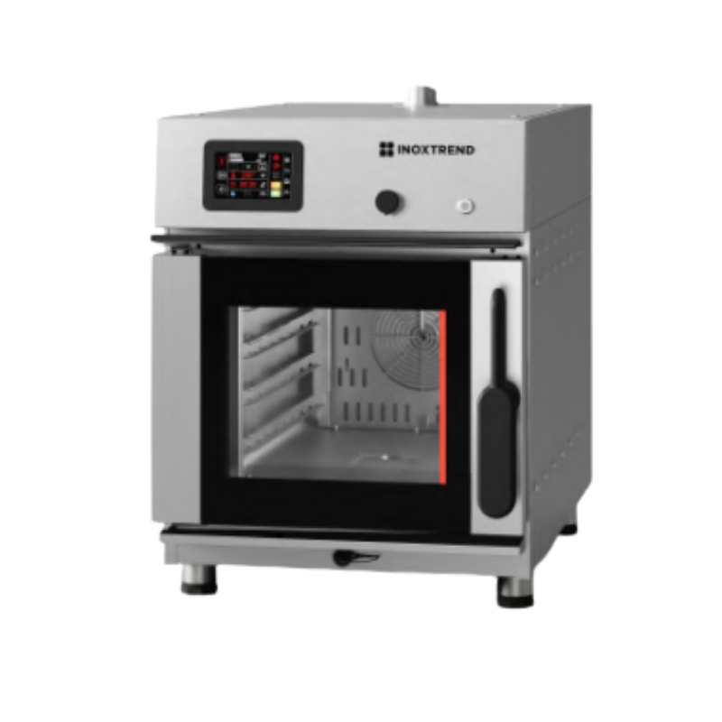 IICTDT104E21 Cuptor profesional combi electric compact, 4 tavi GN 1/1, touchscreen, Compatech - imagine 1